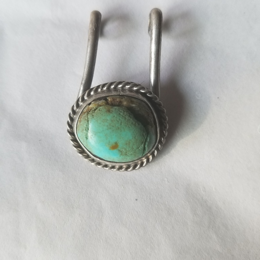 .Antique! Authentic turquoise pendant sterling